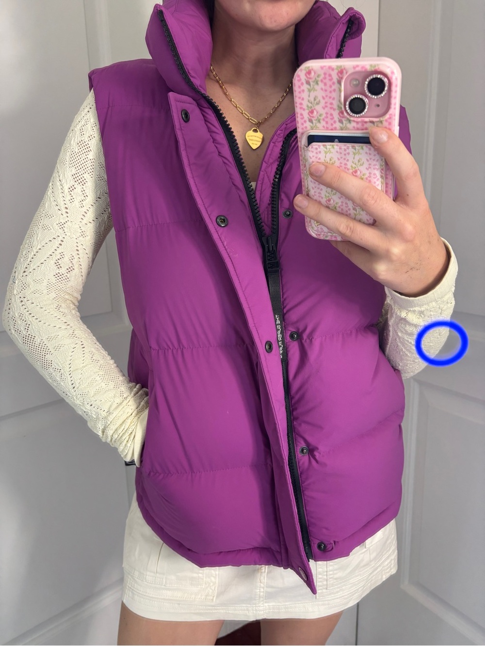 Aritzia Magenta Puffer Vest